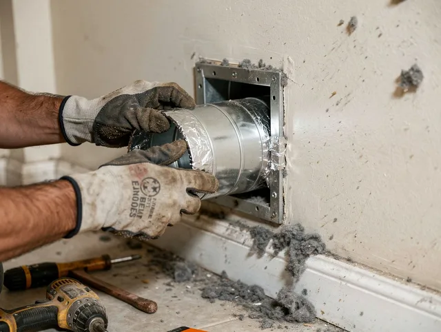 Professional dryer vent repair and installation by La Habra Dryer Vent Cleaning in La Habra